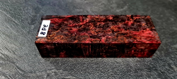 Stabilized curly birch black cherry (8PE)